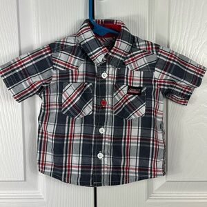 Dickies Baby Boys Plaid Short-Sleeve Button-Down Shirt 0-3 Months